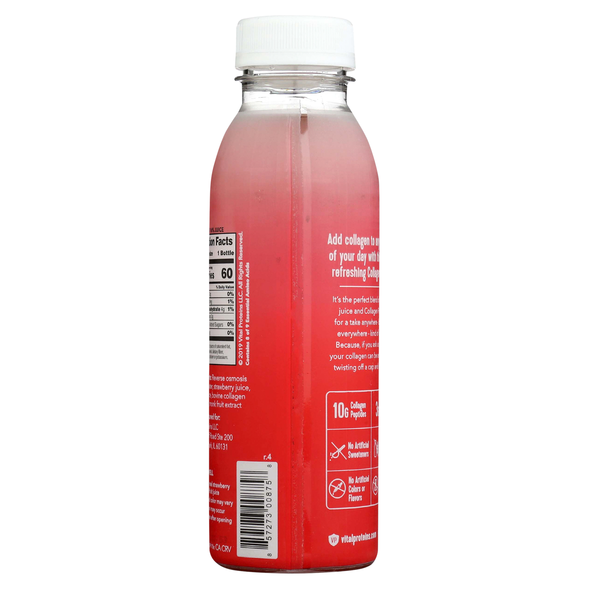 slide 13 of 13, Vital Proteins Strawberry Lemon Collagen Water 12 oz, 12 oz