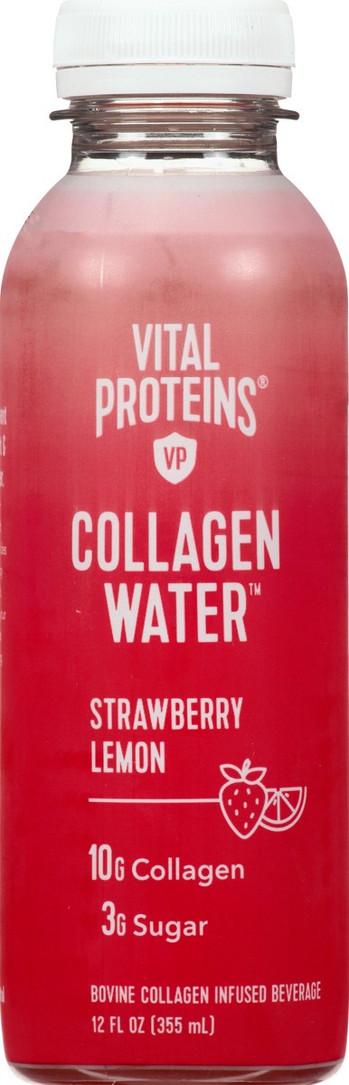 slide 1 of 13, Vital Proteins Strawberry Lemon Collagen Water 12 oz, 12 oz