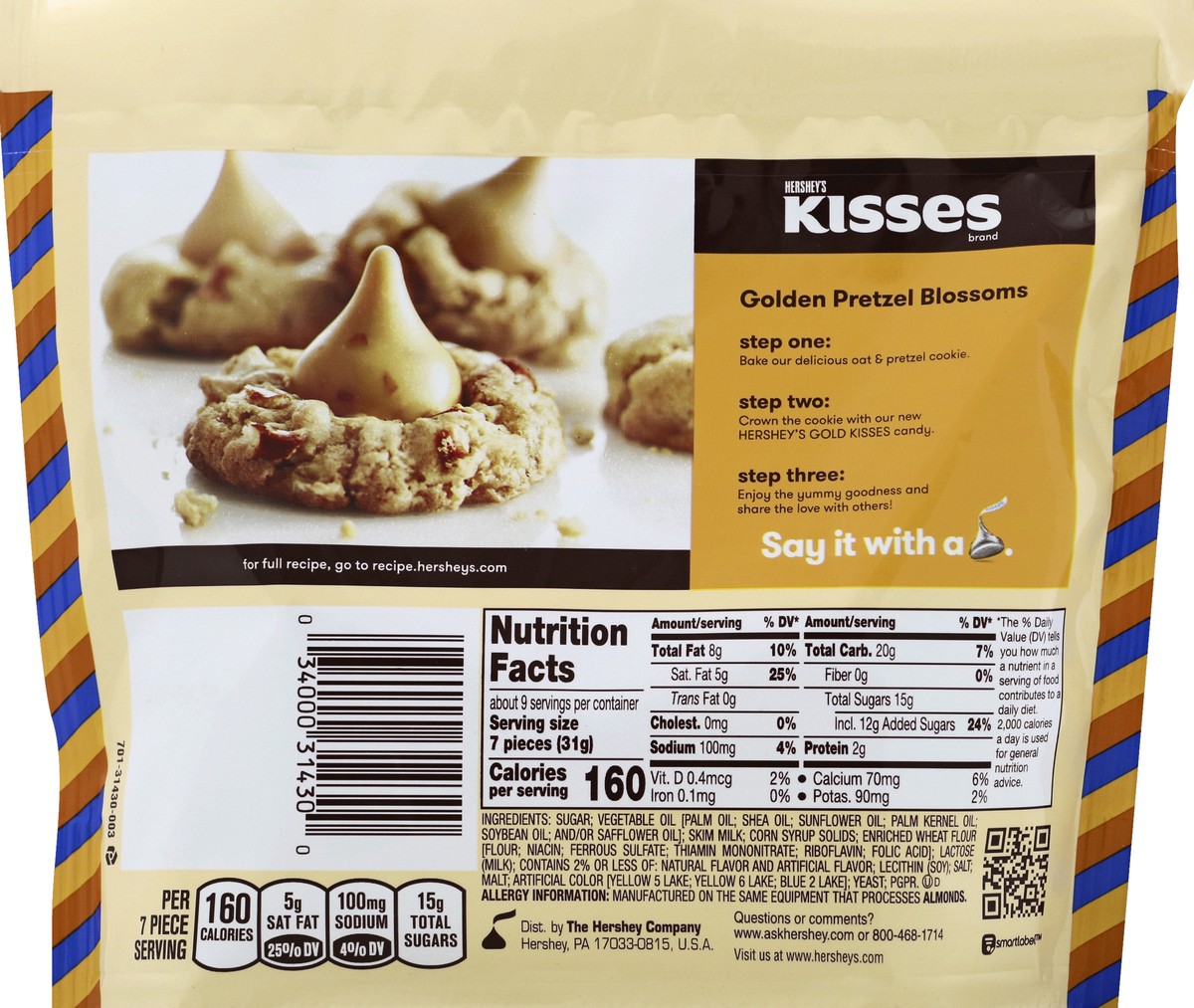 slide 6 of 6, Hershey's Gold Kisses, 9.6 oz