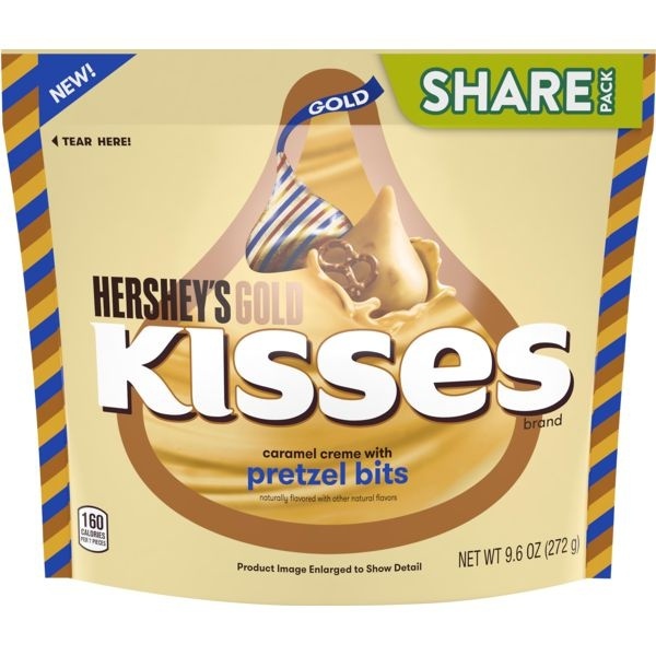 slide 1 of 1, Hershey's Gold Kisses, 9.6 oz