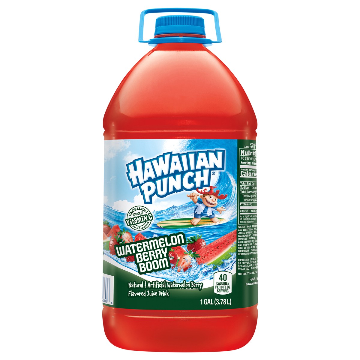 slide 5 of 7, Hawaiian Punch Watermelon Berry Boom Juice Drink, 1 gal bottle, 1 gal