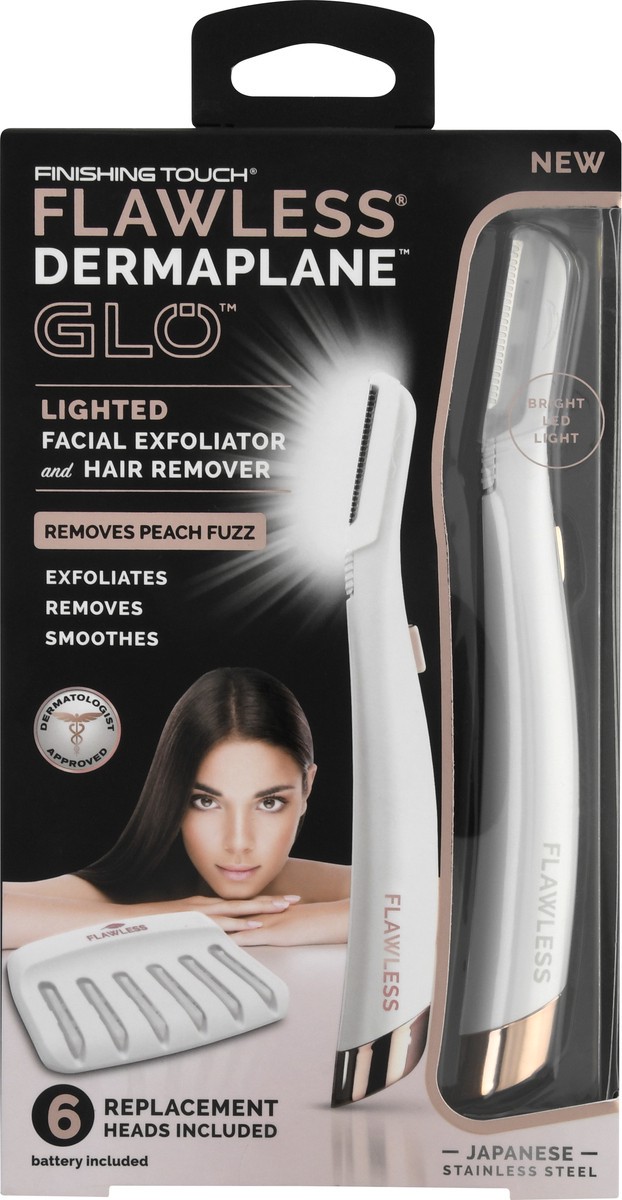 slide 8 of 9, Finishing Touch Flawless Dermaplane Glo Lighted Facial Exfoliator and Hair Remover 1 ea, 1 ct