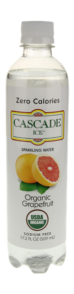 slide 1 of 1, Cascade Ice Organic Grapefruit Sparkling Water, 17.2 fl oz