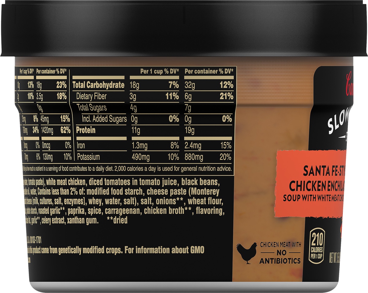 slide 7 of 10, Campbell's Slow Kettle Style Santa Fe Style Chicken Enchilada Soup Microwaveable Bowl, 15.5 oz