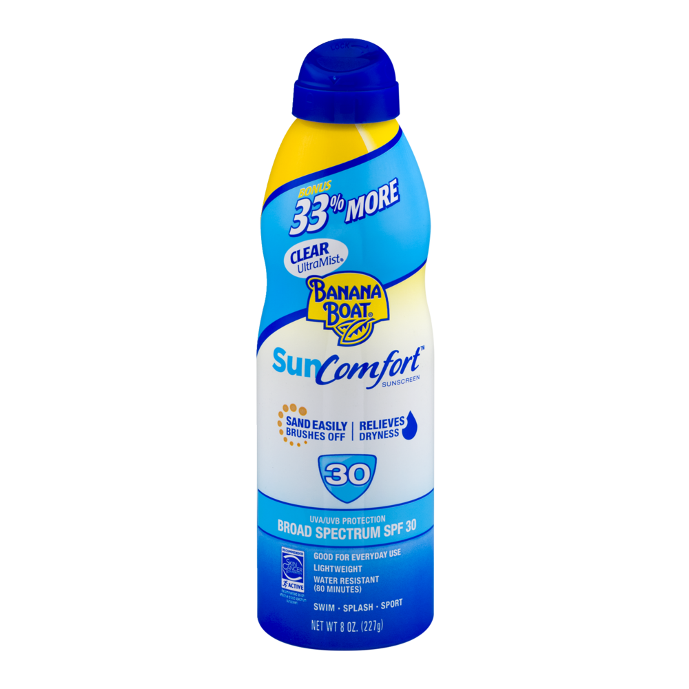 slide 1 of 1, Banana Boat Suncomfort Sunscreen Spf 30, 8 oz