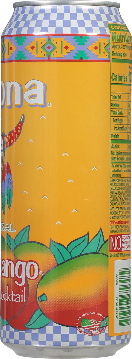 slide 7 of 13, AriZona Mucho Mango Fruit Juice Cocktail - 22 fl oz, 23.5 oz