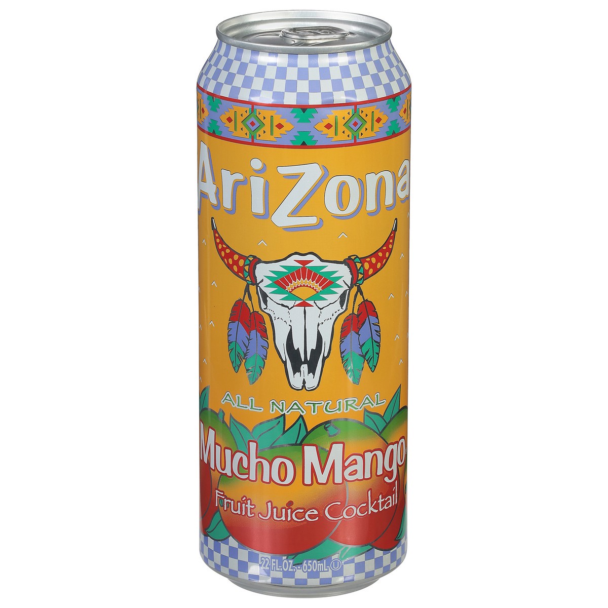 slide 6 of 13, AriZona Mucho Mango Fruit Juice Cocktail - 22 fl oz, 23.5 oz