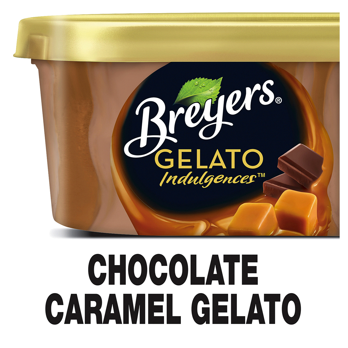 slide 3 of 3, Breyers Indulgences Chocolate Caramel Gelato, 28.5 oz