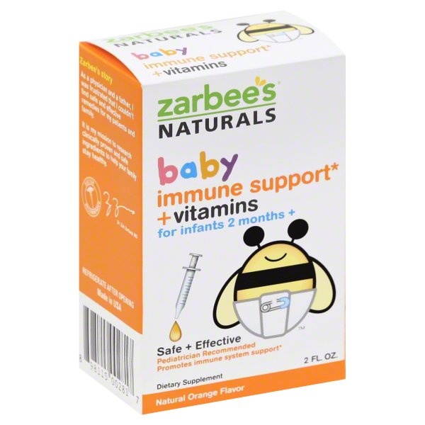 slide 1 of 1, Zarbee's Naturals Immune Support + Vitamins 2 oz, 2 oz