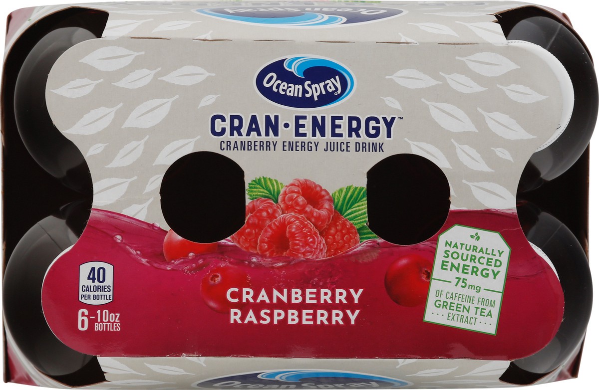 slide 14 of 14, Ocean Spray Cran-Energy Cranberry Raspberry Energy Juice Drink 6 - 10 fl oz Bottles, 6 ct