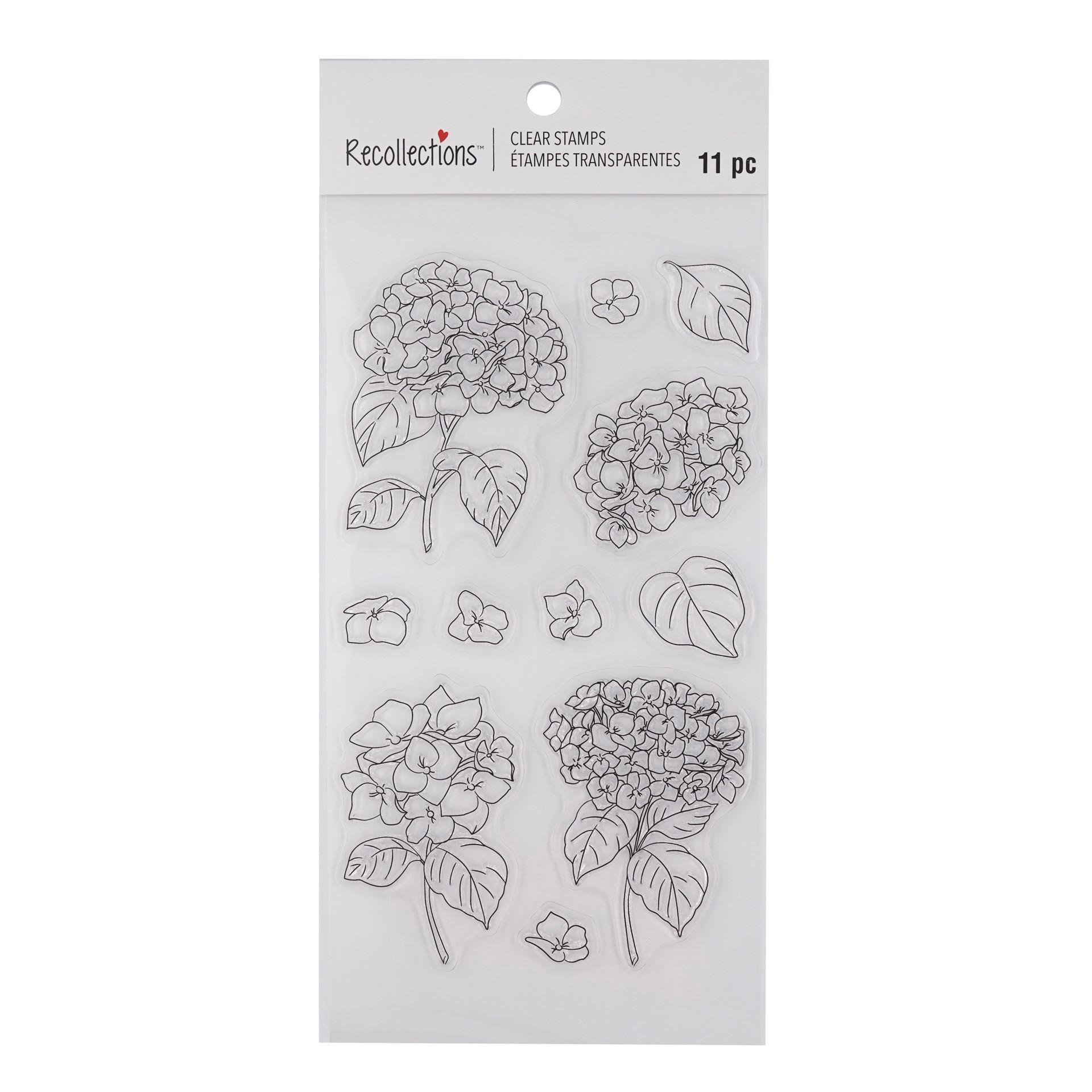 slide 2 of 3, Hydrangea Clear Stamp Set By Recollections, 4 in x 8 in