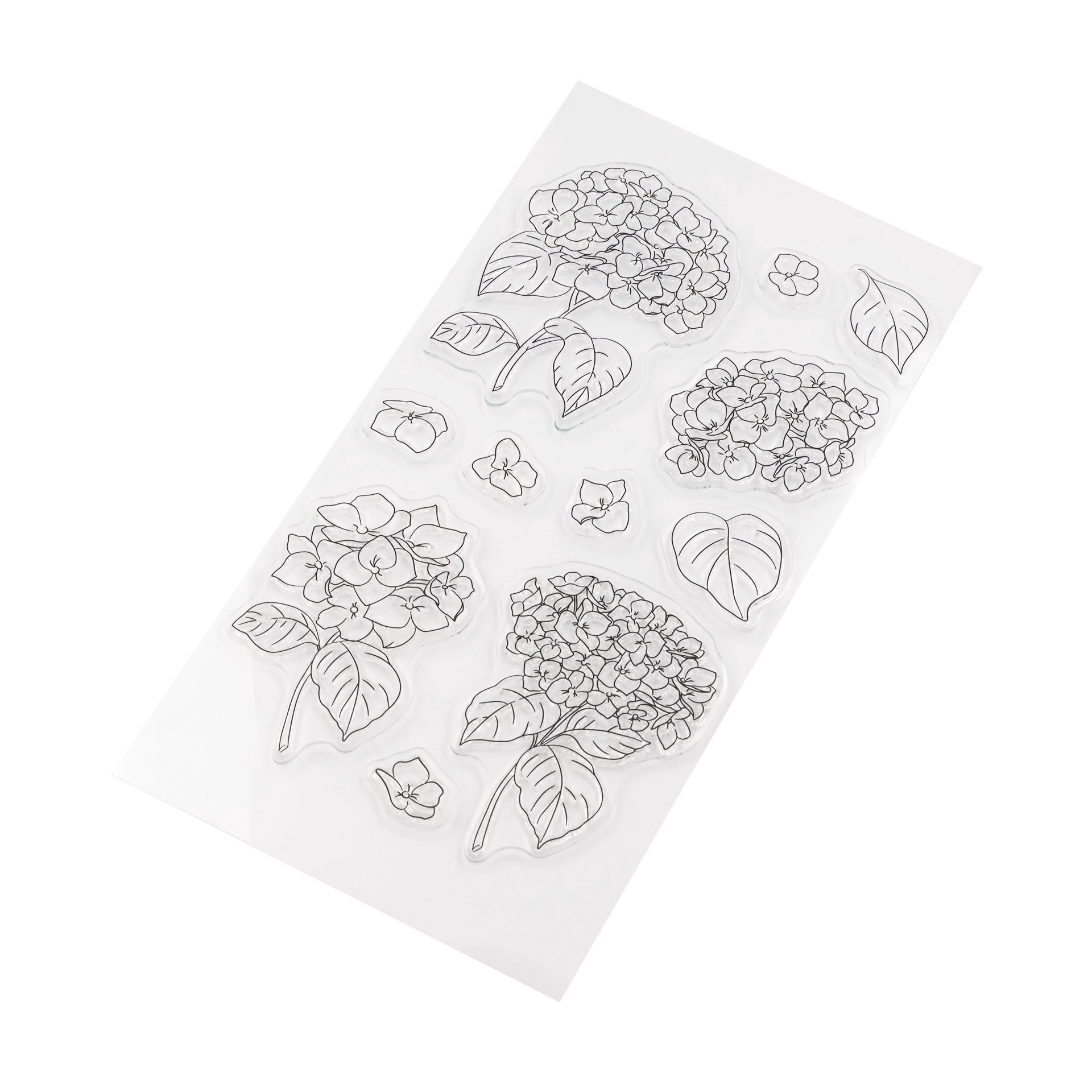 slide 3 of 3, Hydrangea Clear Stamp Set By Recollections, 4 in x 8 in