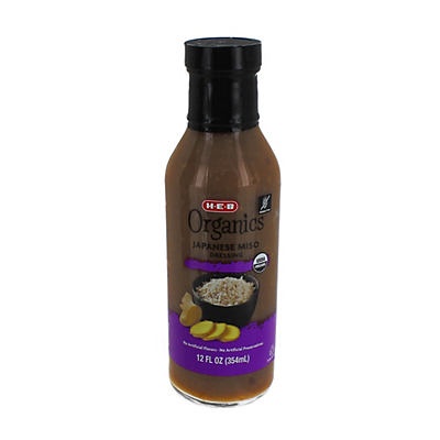 slide 1 of 1, H-E-B Organics Japanese Miso Salad Dressing, 12 oz