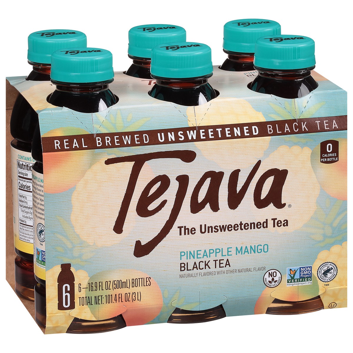 slide 2 of 9, Tejava Pineapple Mango Black Tea 6 - 16.9 fl oz Bottles, 6 ct