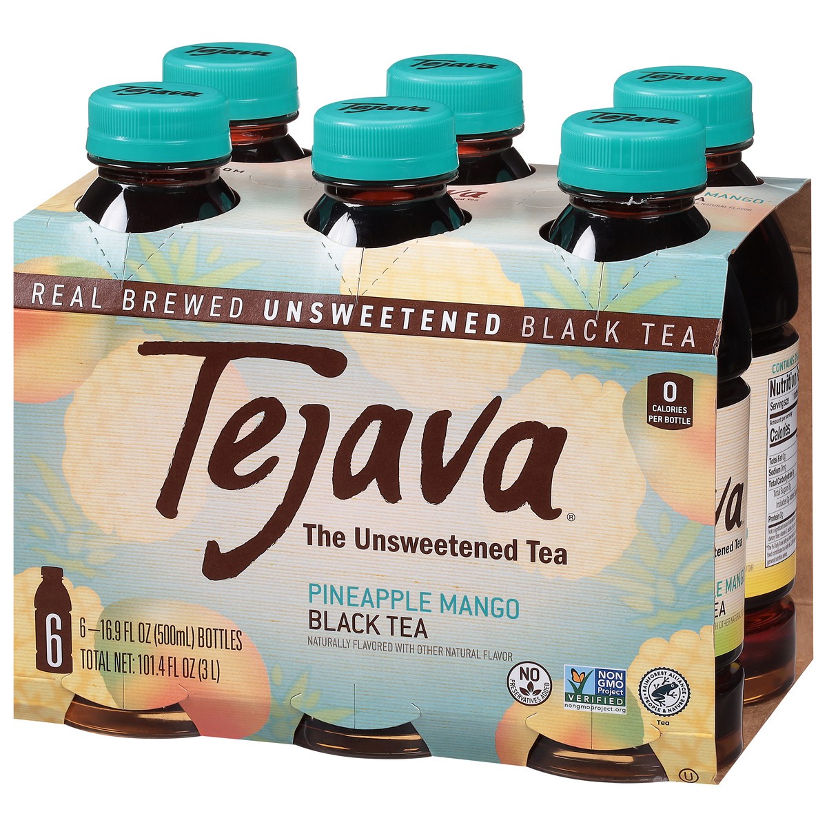 slide 3 of 9, Tejava Pineapple Mango Black Tea 6 - 16.9 fl oz Bottles, 6 ct