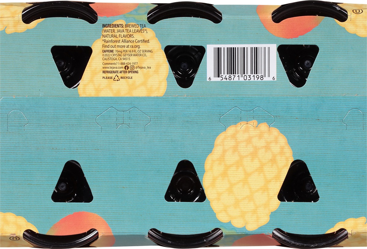slide 4 of 9, Tejava Pineapple Mango Black Tea 6 - 16.9 fl oz Bottles, 6 ct