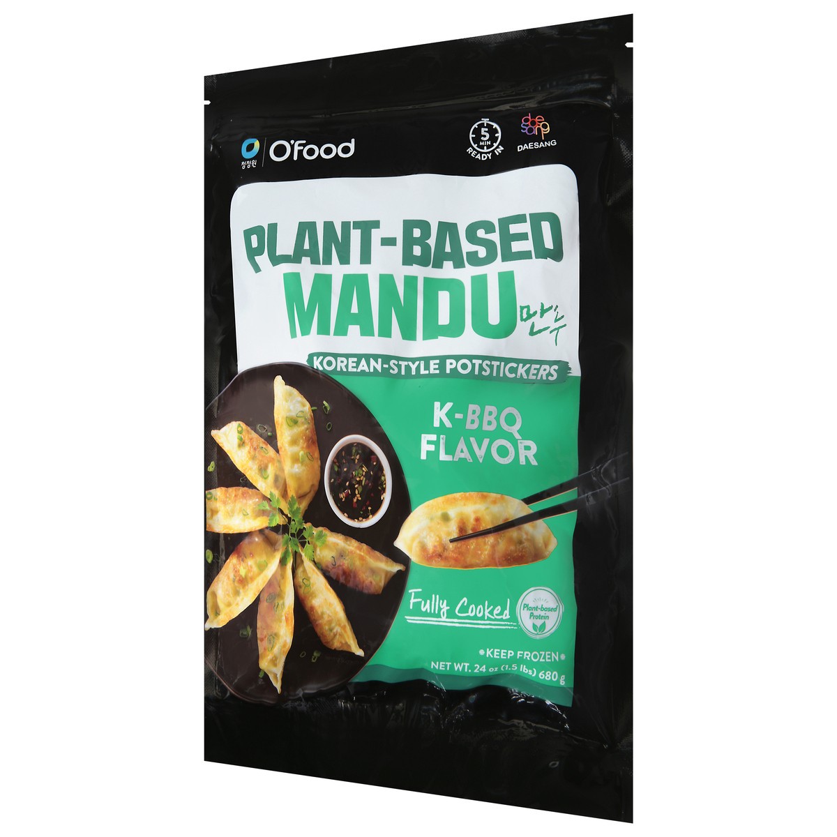 slide 8 of 14, O'Food Plant-Based K-BBQ Flavor Mandu 24 oz, 24 oz