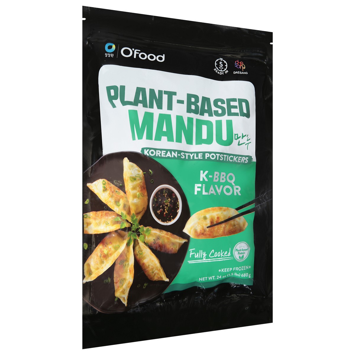 slide 2 of 14, O'Food Plant-Based K-BBQ Flavor Mandu 24 oz, 24 oz
