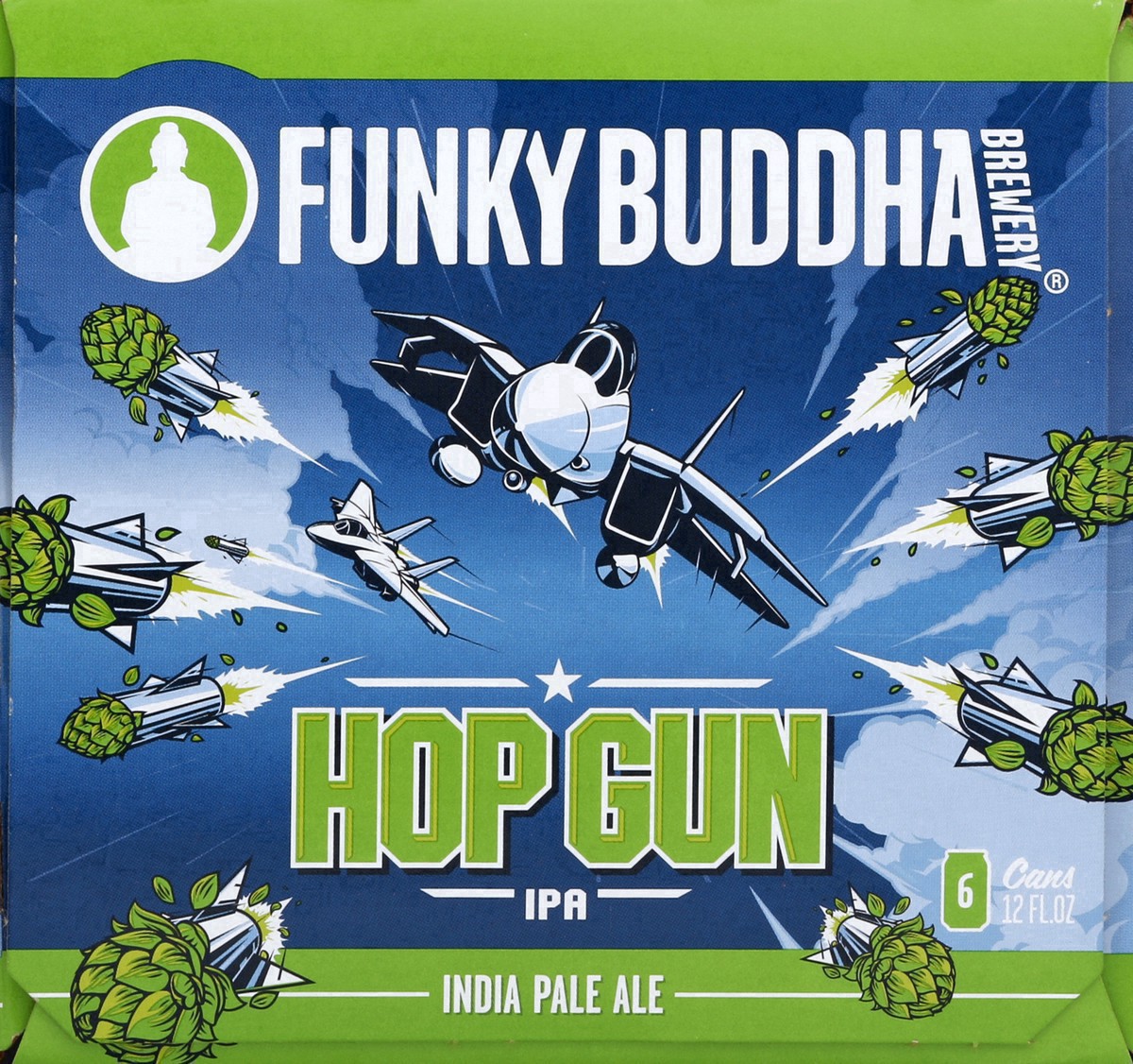 slide 14 of 30, Funky Buddha Hop Gun IPA Craft Beer, 6 pk 12 fl oz Cans, 7.0% ABV, 72 fl oz