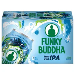 Funky Buddha Hop Gun IPA Craft Beer, 6 pk 12 fl oz Cans, 7.0% ABV