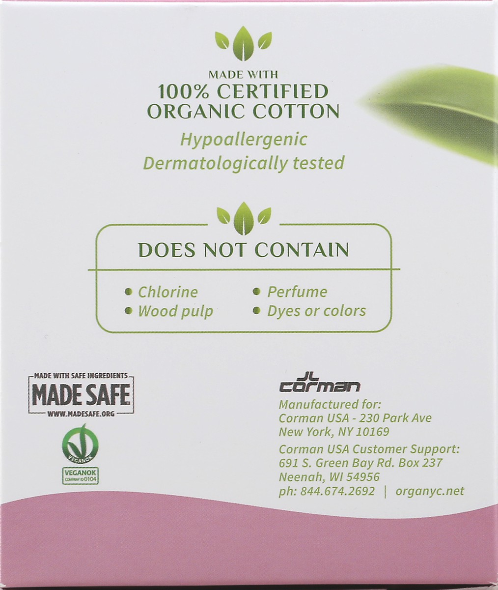 slide 5 of 8, Organyc Liners, Light Flow, 24 ct