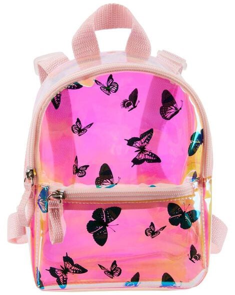 slide 1 of 2, Carters Butterfly Iridescent Mini Backpack - Pink Pink NS, 1 ct