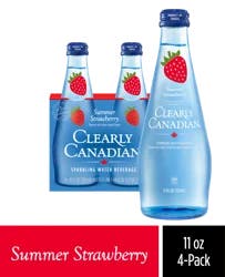 Clearly Canadian Summer Strawberry Sparkling Water - 4 ct; 11 fl oz