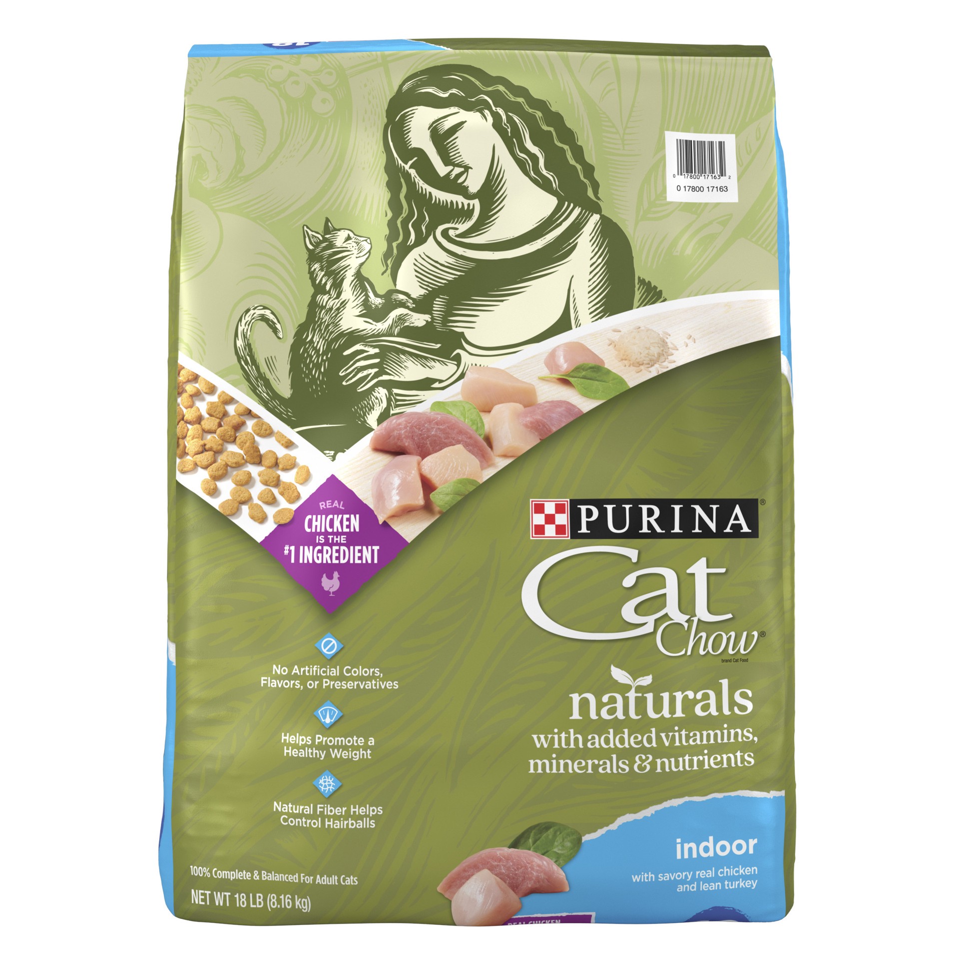 slide 1 of 29, Cat Chow Purina Cat Chow Hairball, Healthy Weight, Indoor, Natural Dry Cat Food, Naturals Indoor, 18 lb