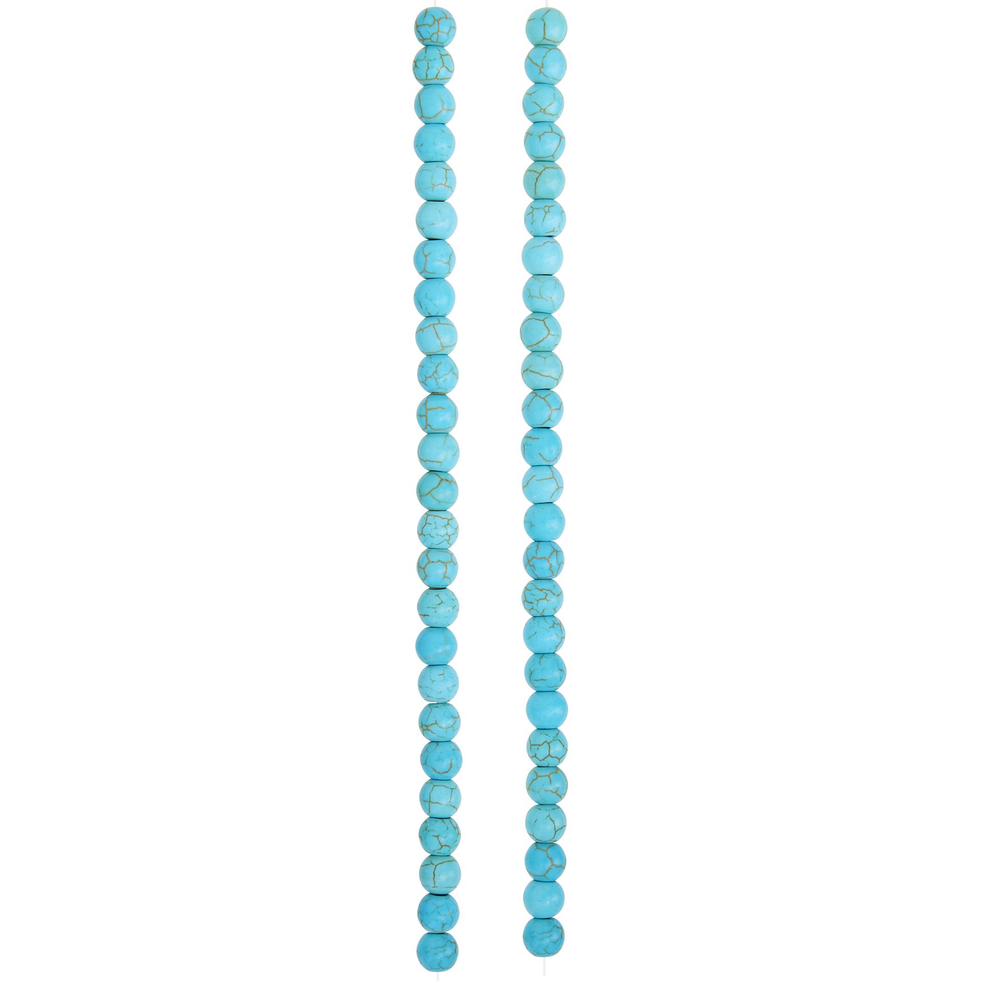 slide 3 of 3, Turquoise Dyed Howlite Round Beads, 6mm By Bead Landing, 6 mm
