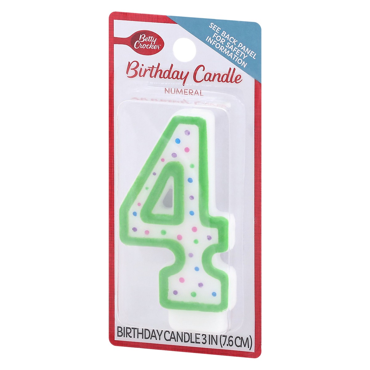 slide 4 of 10, Betty Crocker Candles Birthday Numeral 4 - 1 Count, 1 ct