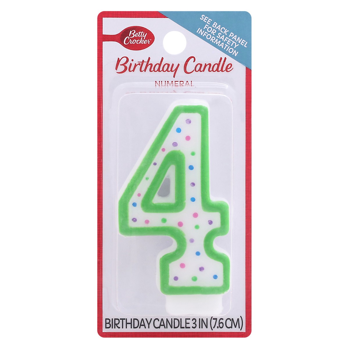 slide 3 of 10, Betty Crocker Candles Birthday Numeral 4 - 1 Count, 1 ct