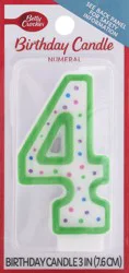 Betty Crocker Candles Birthday Numeral 4 - 1 Count