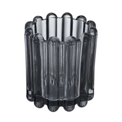 Elements Glass Candle Holder Smoke 4.25IN