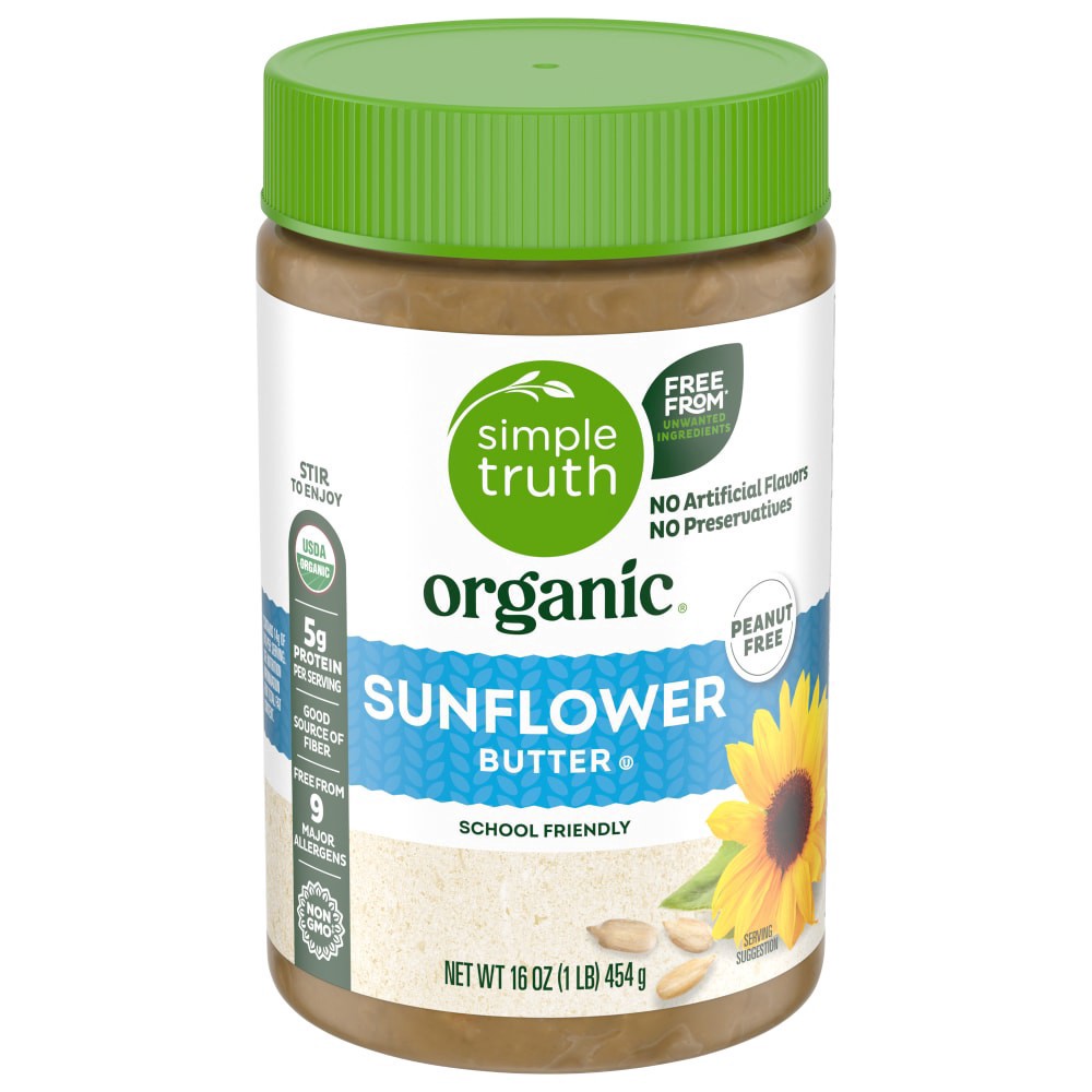 slide 3 of 3, Simple Truth Organic Sunflower Butter, 16 oz