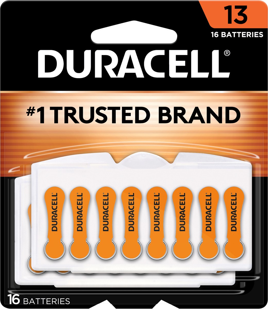 slide 2 of 3, Duracell Size 13 Hearing Aid Batteries, 16/Pack, 16 ct