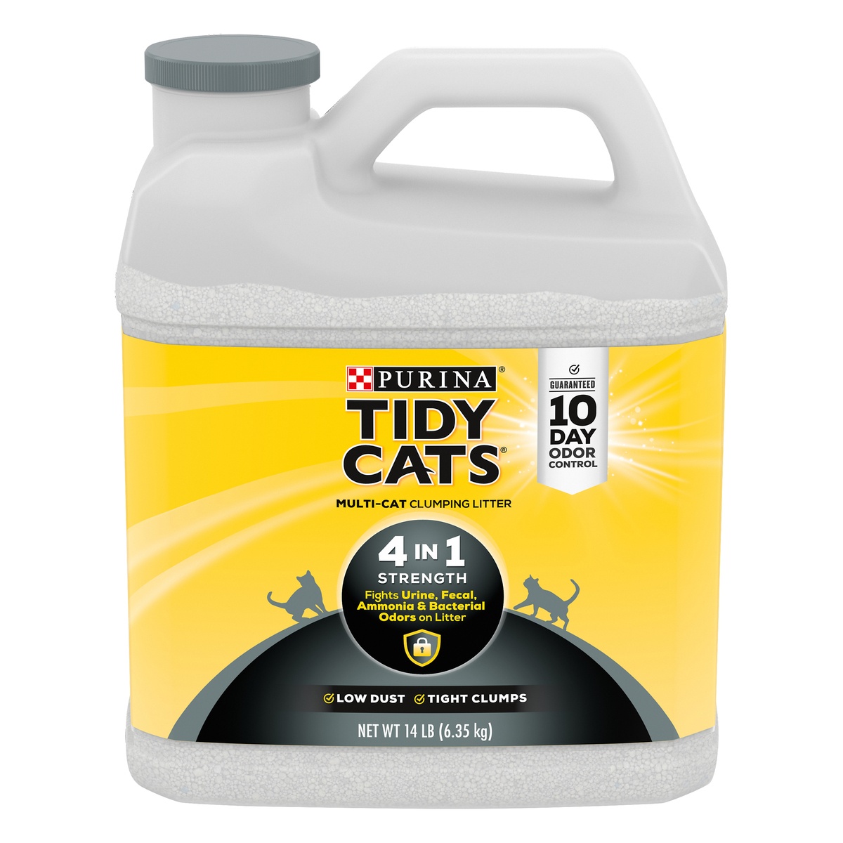 slide 1 of 1, Tidy Cats Litter, 4-In-1 Strength, Clumping For Multiple Cats, 14 lb