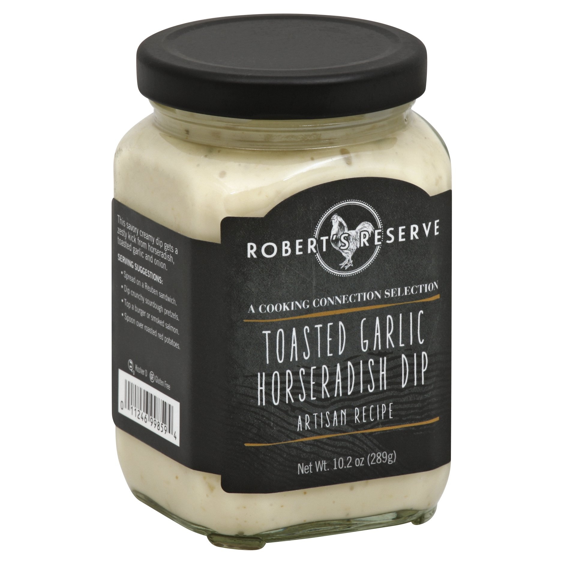 slide 1 of 1, Robert's Reserve Toasted Garlic Horseradish Dip, 10.2 oz