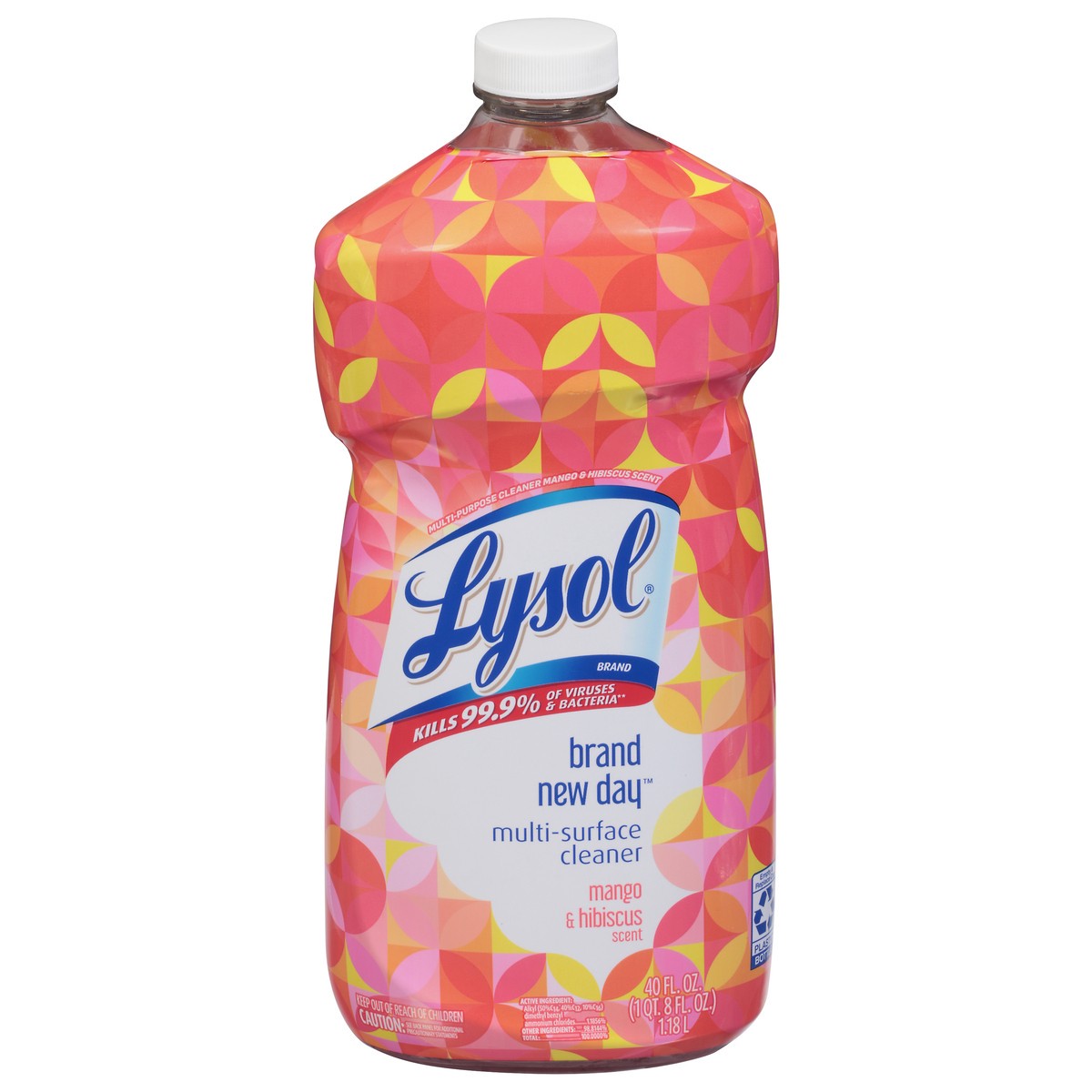 slide 1 of 3, Lysol Mango & Hibiscus Multi Surface Cleaner - 40 Fl. Oz., 40 oz