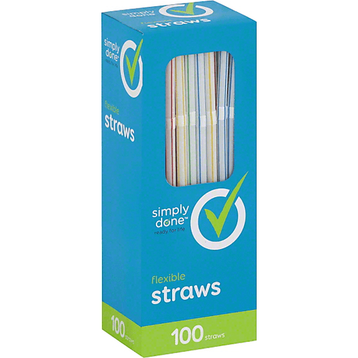 slide 2 of 4, Simply Done Flexible Straws, 100 ct