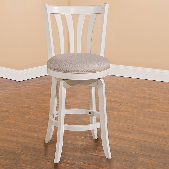 slide 1 of 1, Hillsdale Whitman Swivel Bar Stool - White, 30 in