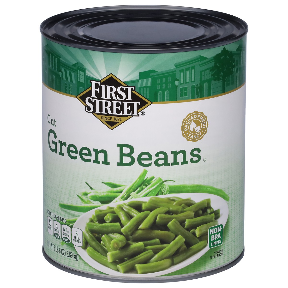 slide 9 of 14, Cb22 First Street Cut Green Beans, 6 lb 5 oz