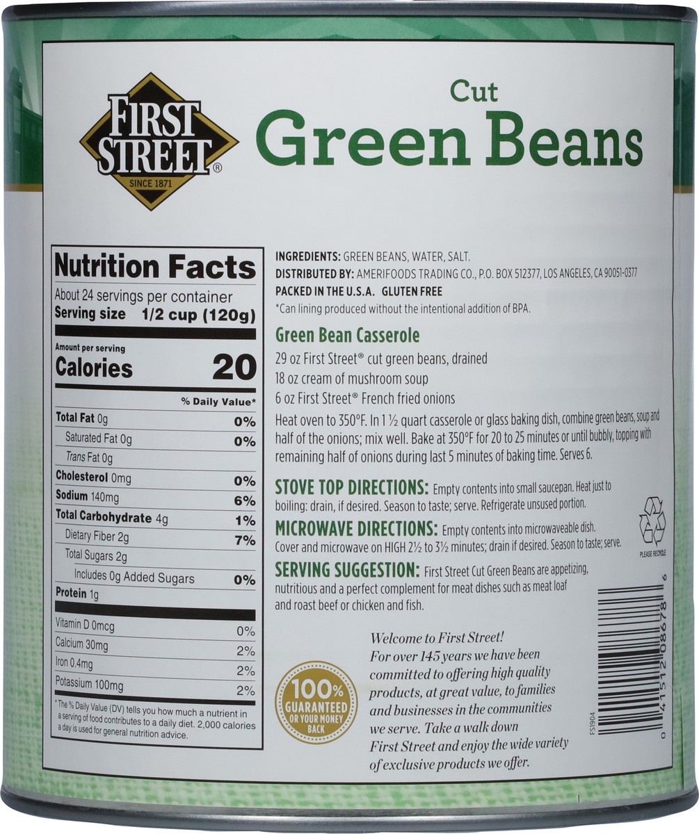 slide 6 of 14, Cb22 First Street Cut Green Beans, 6 lb 5 oz