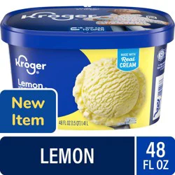 Kroger Lemon Creme Ice Cream Tub