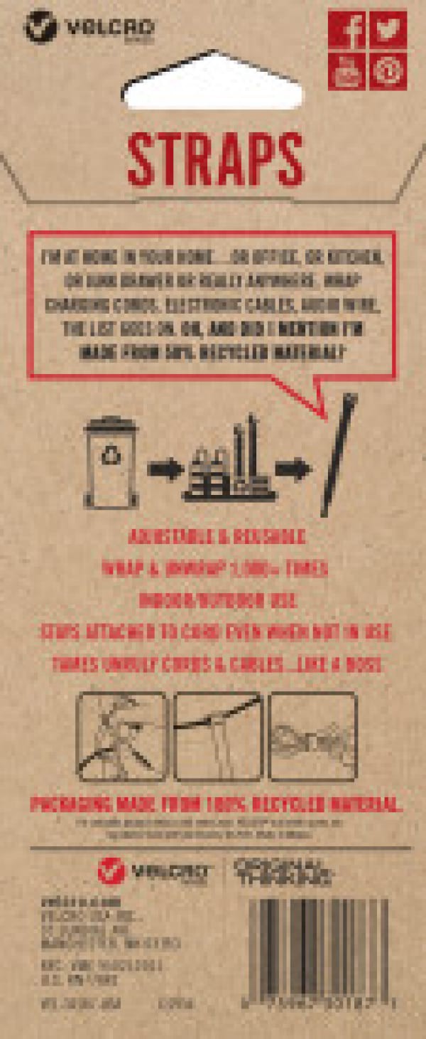 slide 2 of 5, VELCRO Brand ECO Straps, 1 ct