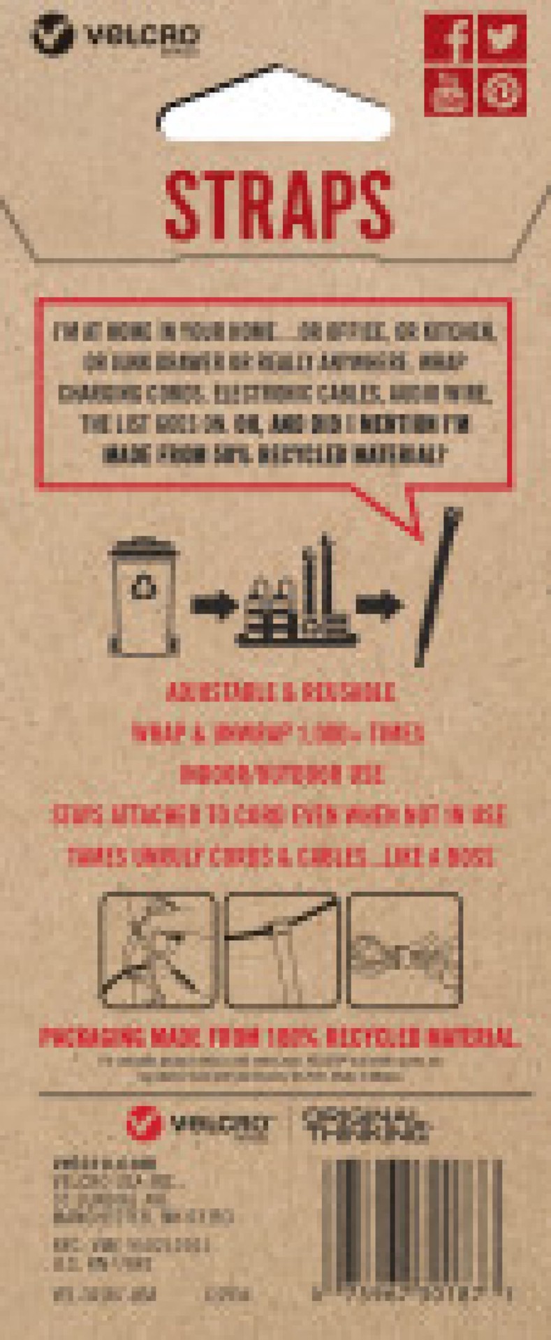 slide 5 of 5, VELCRO Brand ECO Straps, 1 ct