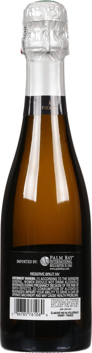slide 7 of 9, Champagne Vollereaux Champagne, Reserve Brut, 375 ml