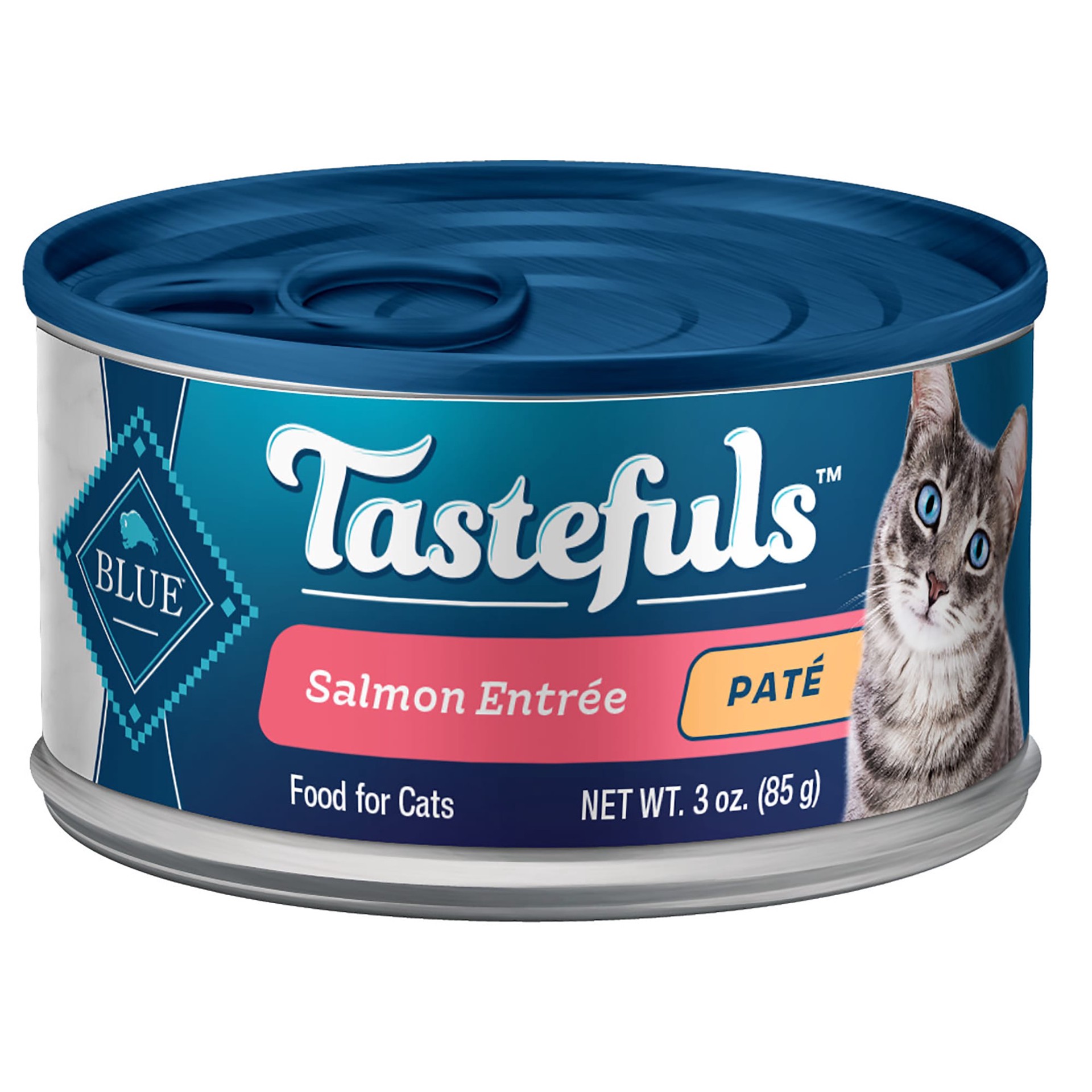 slide 1 of 1, Blue Buffalo Tastefuls Adult Cat Food, Salmon Pate, 3 oz