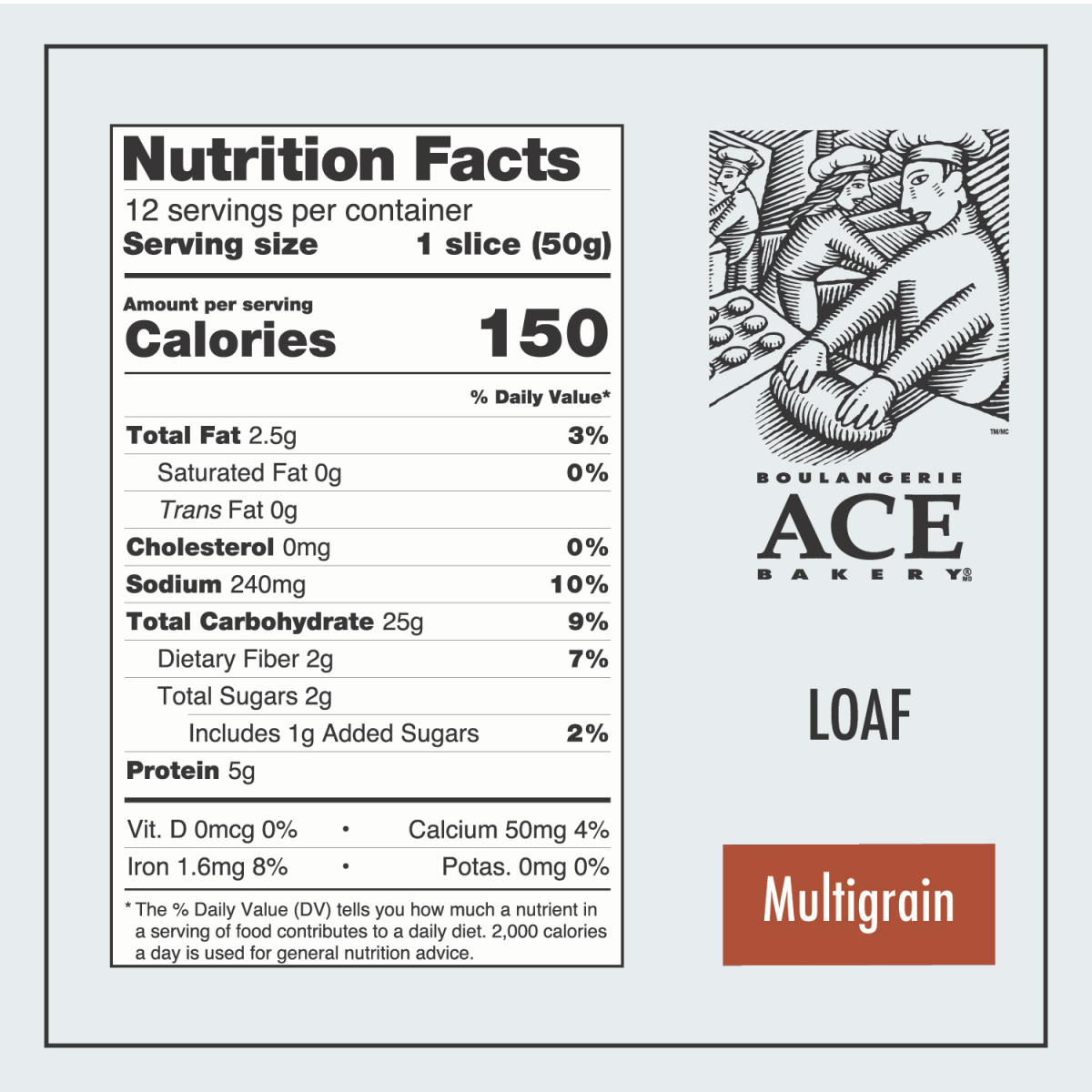 slide 9 of 9, OTHER-CONTROL BRAND Ace Multigrain Bistro Loaf 21 oz., 21 oz
