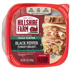 Hillshire Farm Bold Flavor Deli Lunch Meat, Black Pepper Turkey Breast, 8 oz