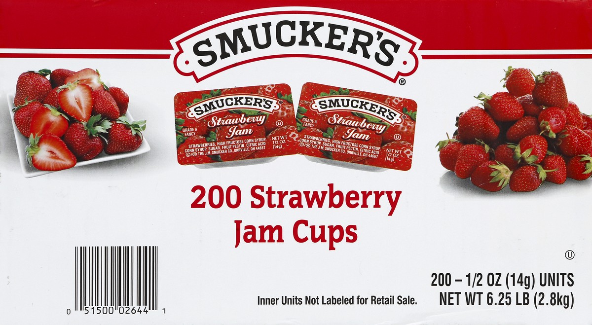 slide 6 of 6, Smucker's Jam Cups 200 ea, 200 ct